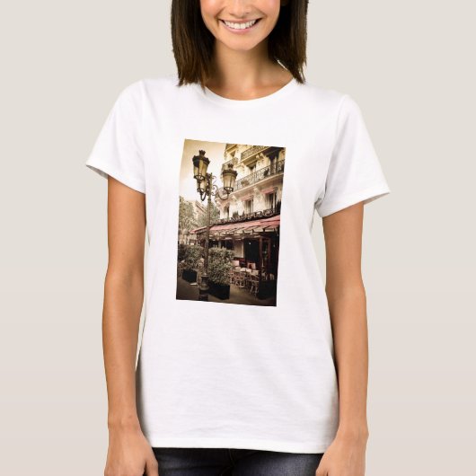 Straatrestaurant, Parijs, Frankrijk T-shirt (Voorkant)
