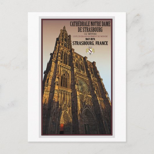 Straatsburg - Cathedraal Notre Dame Briefkaart (Voorkant)