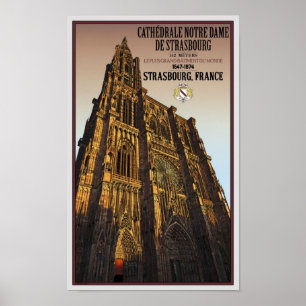 Straatsburg - Cathedraal Notre Dame Poster