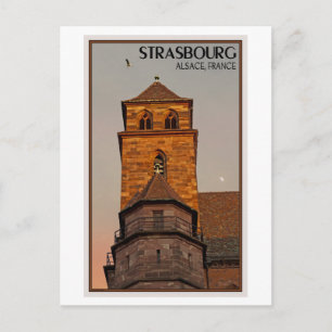 Straatsburg - Church Sunset Briefkaart