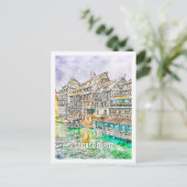 Straatsburg Frankrijk Beroemde Reisplaats Waterver Briefkaart (Staand voorkant)