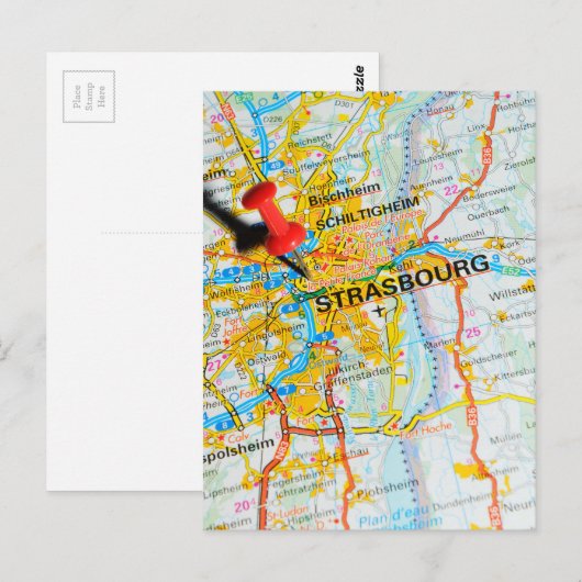 Straatsburg, Frankrijk Briefkaart (Voorkant / Achterkant)