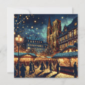 Straatsburg, Frankrijk | Gepersonaliseerde kerst Feestdagenkaart (Voorkant)