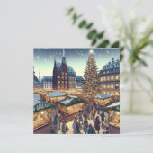 Straatsburg, Frankrijk | Gepersonaliseerde kerst Feestdagenkaart (Staand voorkant)