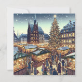 Straatsburg, Frankrijk | Gepersonaliseerde kerst Feestdagenkaart (Voorkant)