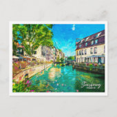 Straatsburg Frankrijk Mooi olieverflandschap Briefkaart (Voorkant)