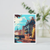 Straatsburg Frankrijk Reizen  Illustratie Briefkaart (Staand voorkant)