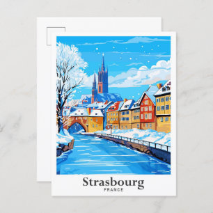 Straatsburg Frankrijk Reizen Illustratie Briefkaart