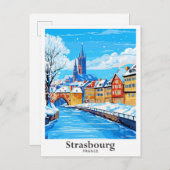 Straatsburg Frankrijk Reizen  Illustratie Briefkaart (Voorkant / Achterkant)