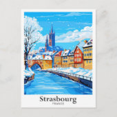 Straatsburg Frankrijk Reizen Illustratie Briefkaart (Voorkant)