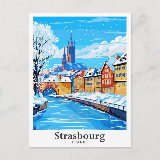 Straatsburg Frankrijk Reizen  Illustratie Briefkaart (Voorkant)