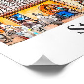 Straatsburg Frankrijk Reizen Waterverf Hand geteke Poster (Hoek)