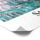 Straatsburg Frankrijk Reizen Waterverf Hand geteke Poster (Hoek)