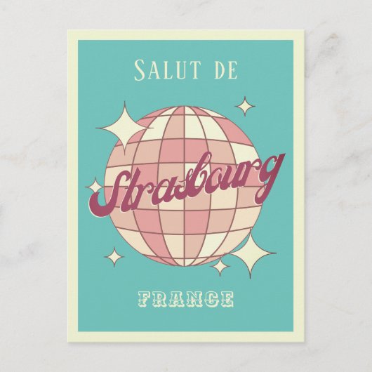 Straatsburg Frankrijk Retro  Briefkaart (Voorkant)