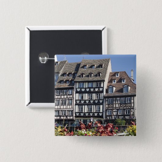 Straatsburg, Frankrijk Vierkante Button 5,1 Cm (Voorkant /achterkant)