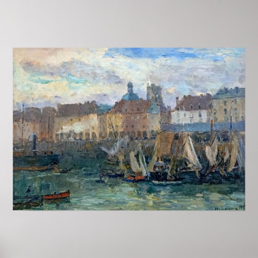 Straatsburg - haven van Dieppe 1893 Poster (Voorkant)