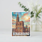 Straatsburg Kathedraal Briefkaart (Staand voorkant)