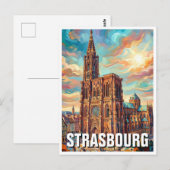 Straatsburg Kathedraal Briefkaart (Voorkant / Achterkant)
