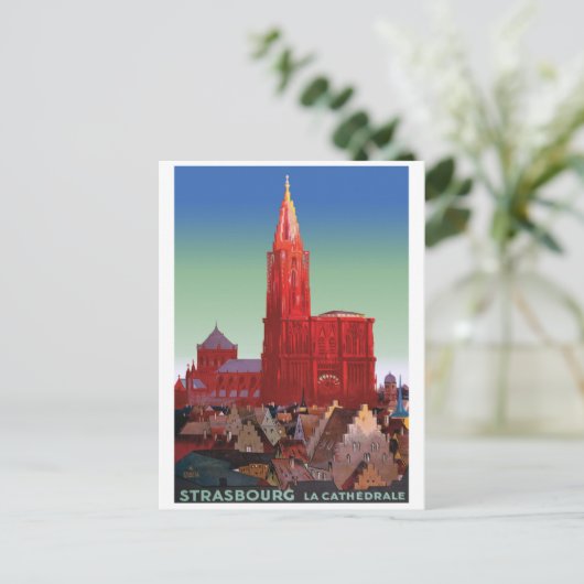 Straatsburg kathedraal, Frankrijk Briefkaart (Staand voorkant)