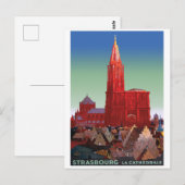 Straatsburg kathedraal, Frankrijk Briefkaart (Voorkant / Achterkant)