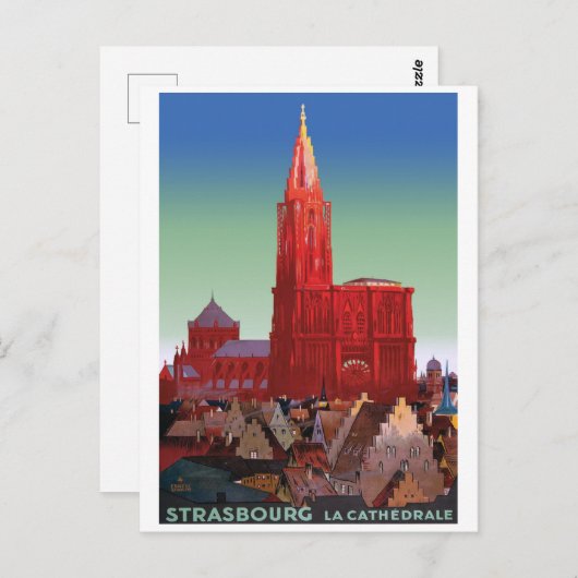 Straatsburg kathedraal, Frankrijk Briefkaart (Voorkant / Achterkant)