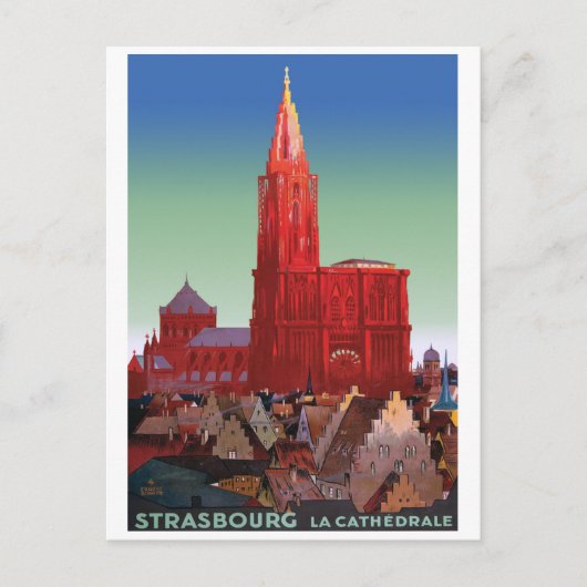Straatsburg kathedraal, Frankrijk Briefkaart (Voorkant)