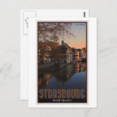 Straatsburg - Petite France Sunrise Briefkaart (Voorkant / Achterkant)