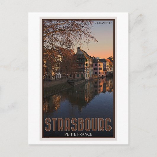 Straatsburg - Petite France Sunrise Briefkaart (Voorkant)