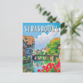 Straatsburg Photo Vintage Briefkaart (Staand voorkant)
