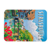 Straatsburg Photo Vintage Magneet (Horizontaal)