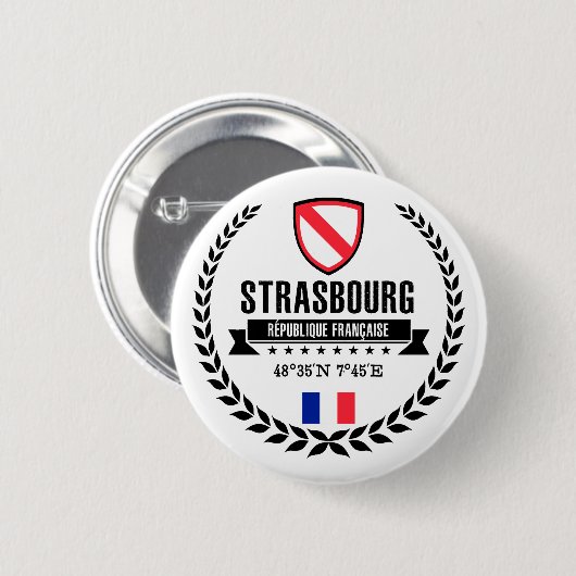 Straatsburg Ronde Button 5,7 Cm (Voorkant /achterkant)