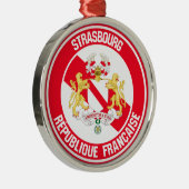 Straatsburg Ronde Embleem Metalen Ornament (Rechts)