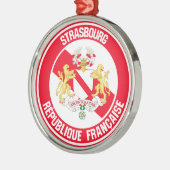 Straatsburg Ronde Embleem Metalen Ornament (Links)
