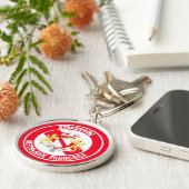 Straatsburg Ronde Embleem Sleutelhanger (Zijkant)