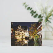 Straatsburg 's nachts briefkaart (Staand voorkant)