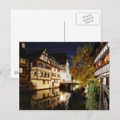 Straatsburg 's nachts briefkaart (Voorkant / Achterkant)