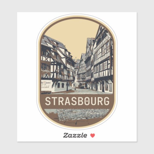 Straatsburg stad Frankrijk is mijn trotse thuissta Sticker (Vel)