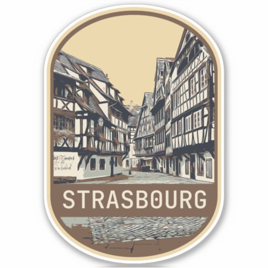 Straatsburg stad Frankrijk is mijn trotse thuissta Sticker (Voorkant)