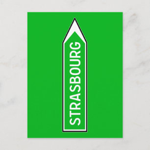 Straatsburg, wegwijzer, Frankrijk Briefkaart
