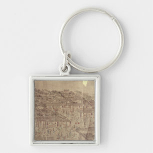 Straatscène, Chinees, Ming Dynasty Sleutelhanger