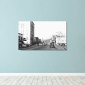 Straatscène in Aberdeen, WA-foto Canvas Afdruk (Insitu (Houten vloer))