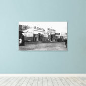 Straatscène in Anchorage, Alaska-foto Canvas Afdruk (Insitu (Houten vloer))