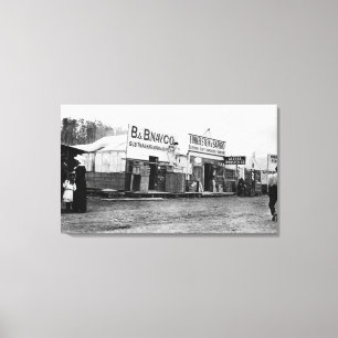Straatscène in Anchorage, Alaska-foto Canvas Afdruk