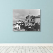 Straatscène in Mombassa Kenya-foto Canvas Afdruk (Insitu (Houten vloer))