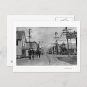 Straatscène in Valdez, Alaska-foto Briefkaart (Voorkant / Achterkant)