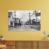Straatscène in Valdez, Alaska-foto Canvas Afdruk (Insitu (Woonkamer))