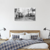 Straatscène in Valdez, Alaska-foto Canvas Afdruk (Insitu (Slaapkamer))