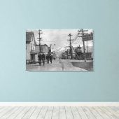 Straatscène in Valdez, Alaska-foto Canvas Afdruk (Insitu (Houten vloer))