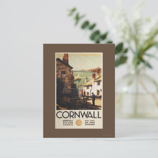 Straatscène met twee Mannen Briefkaart (Staand voorkant)