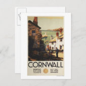 Straatscène met twee Mannen Briefkaart (Voorkant / Achterkant)